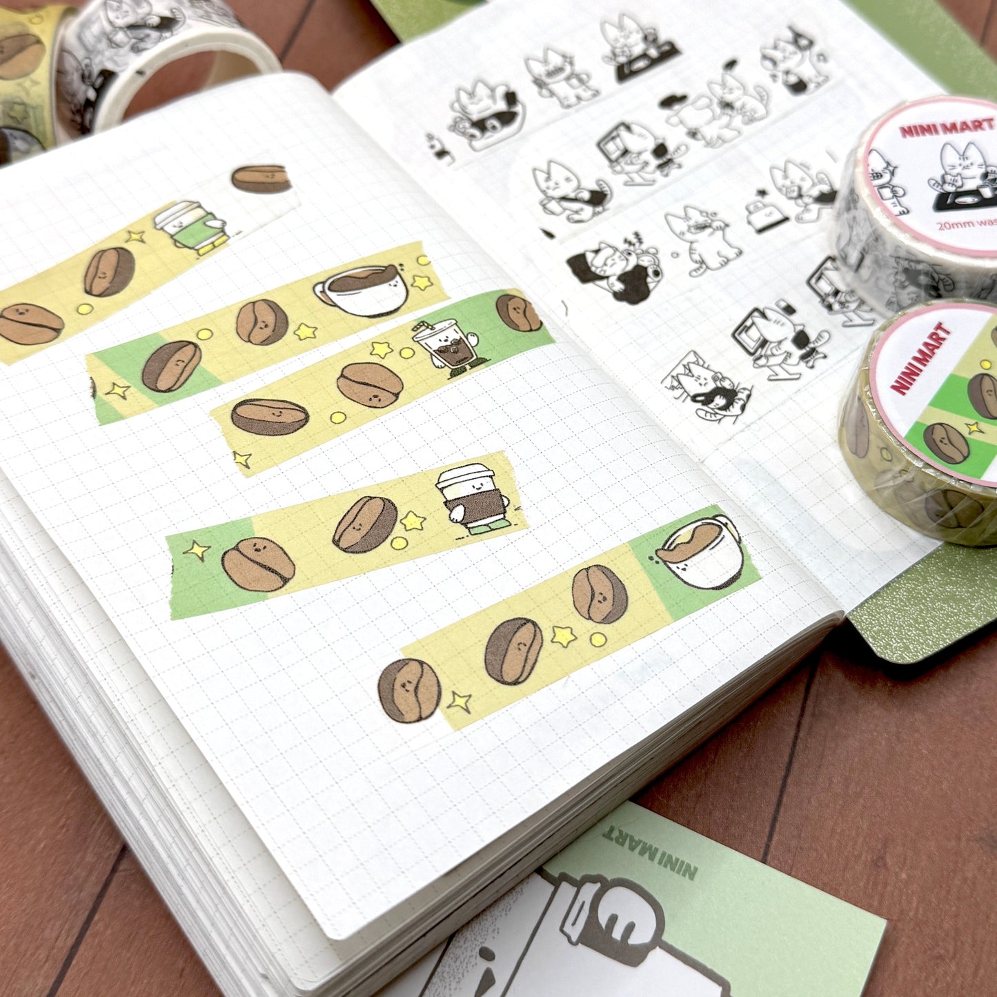15mm Washi Tape - Dancing Beans