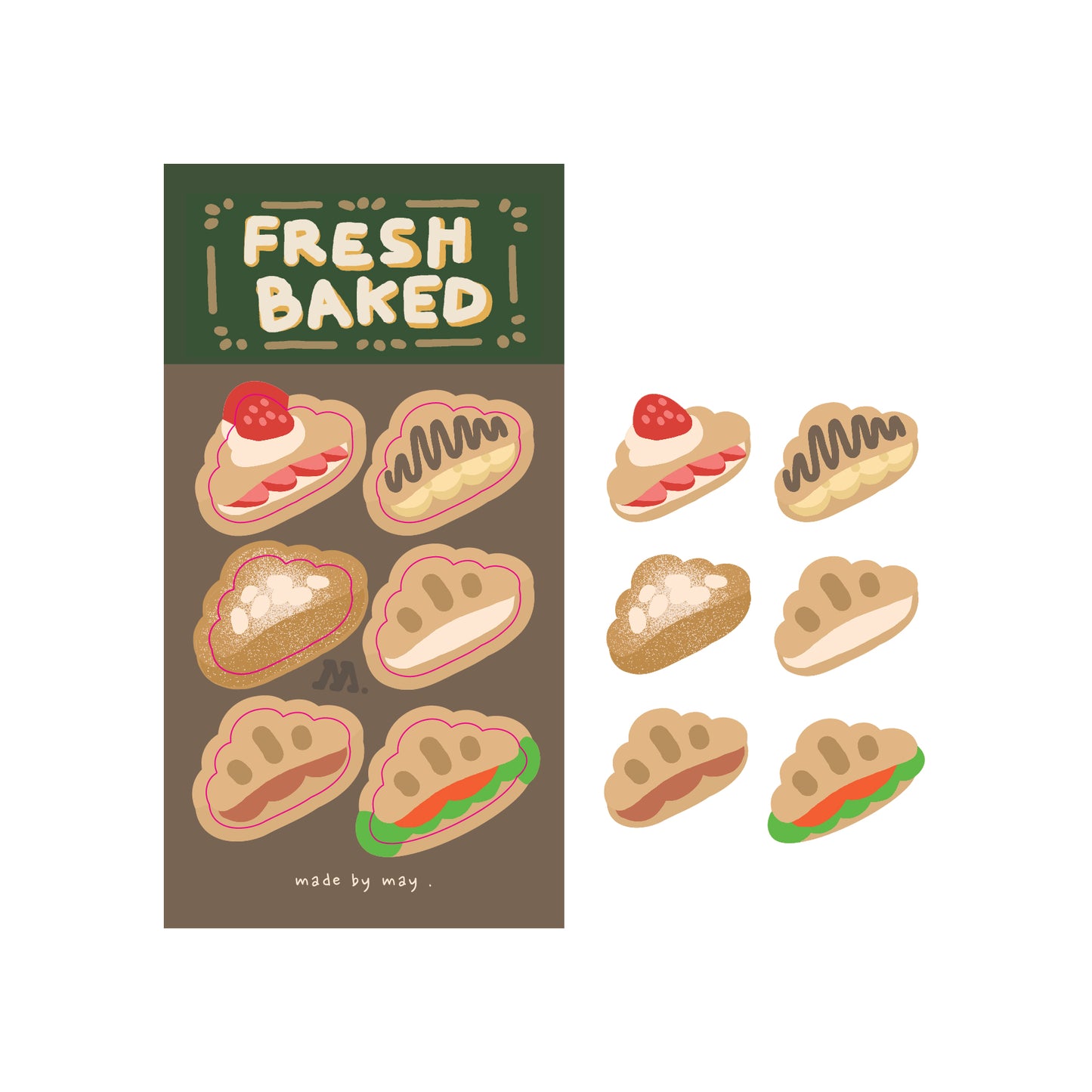 Sticker Sheet Mini - Croissants