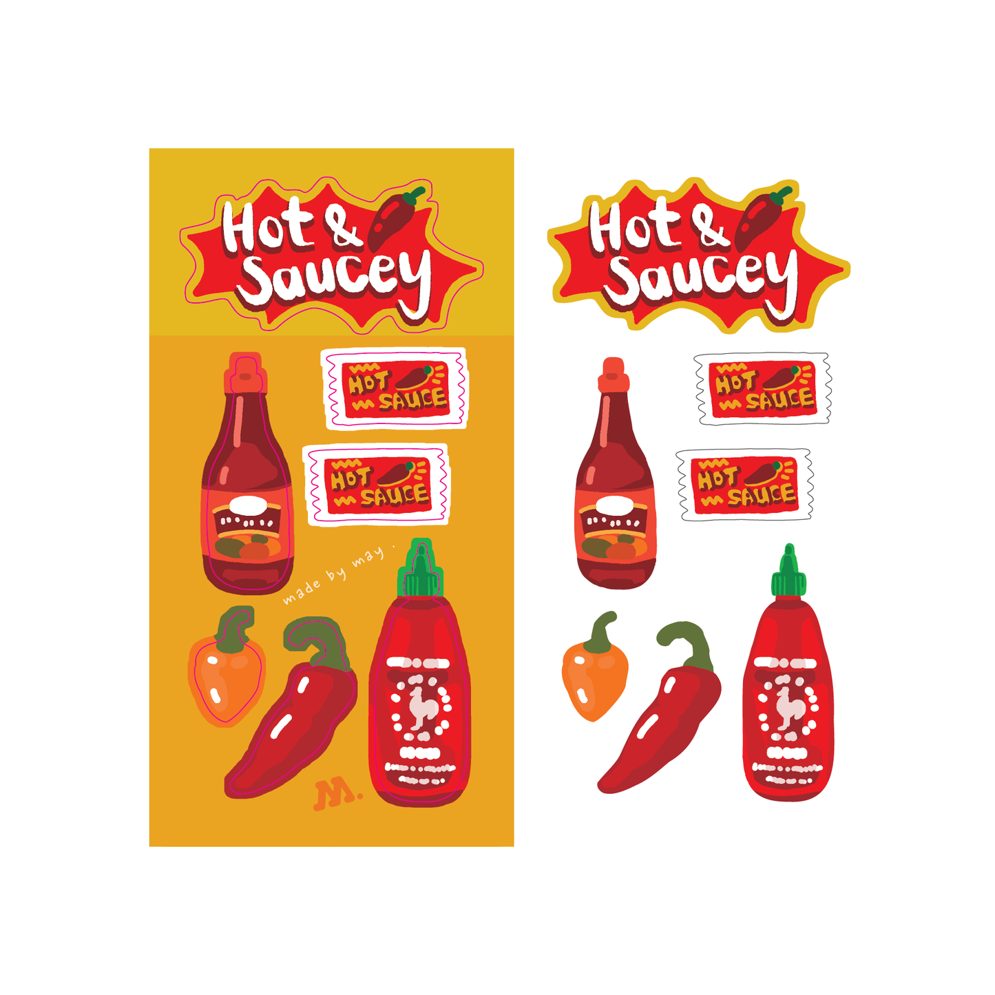 Sticker Sheet Mini - Hot Sauce
