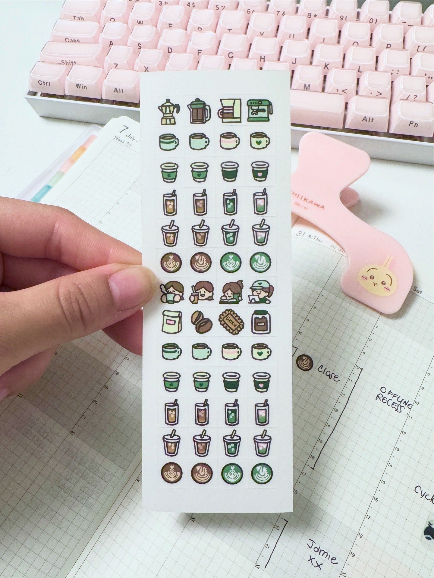 Small Planner Stickers - Caffeinated