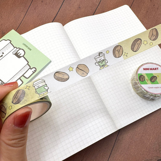 15mm Washi Tape - Dancing Beans