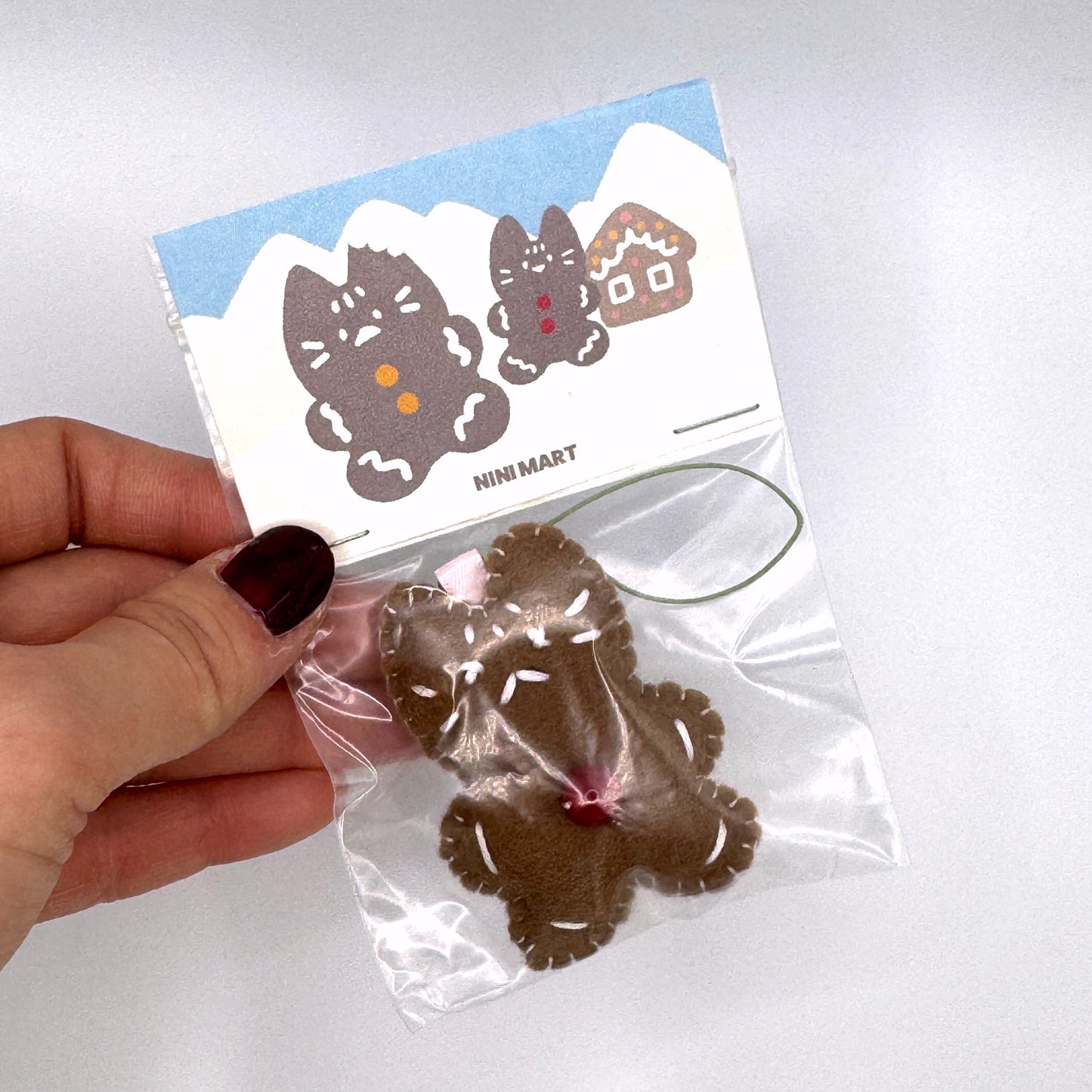 Mini Felt Charm - Gingerbread Cookie