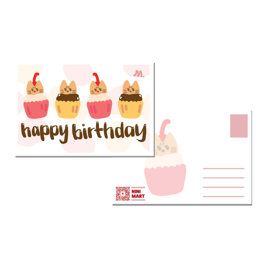 Postcard - Birthday Cupcake