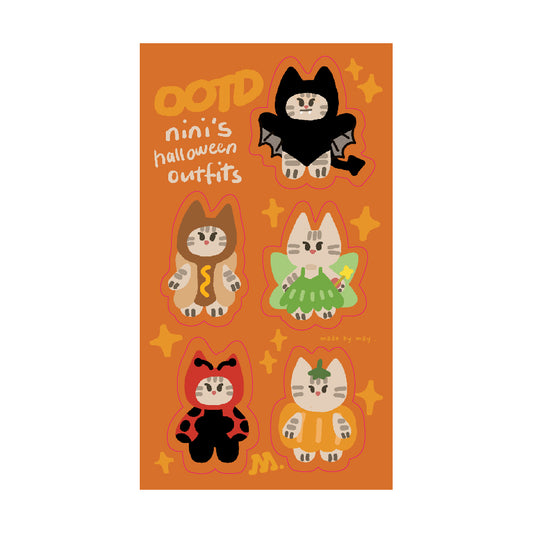 Sticker Sheet -  Nini's Halloween Outfits